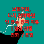 보험전화 다시 전화하면 안 받는 이유