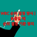 WBC 순위 결정 방식