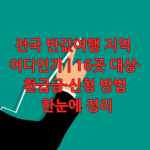 전국 반값여행 지역