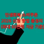 민생회복 소비쿠폰 2026