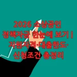 2026 소상공인 정책자금