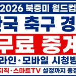 한국 축구 월드컵 무료 중계