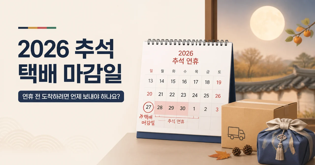 2026 추석 택배 마감일: 연휴 전 도착하려면 언제 보내야 하나요?