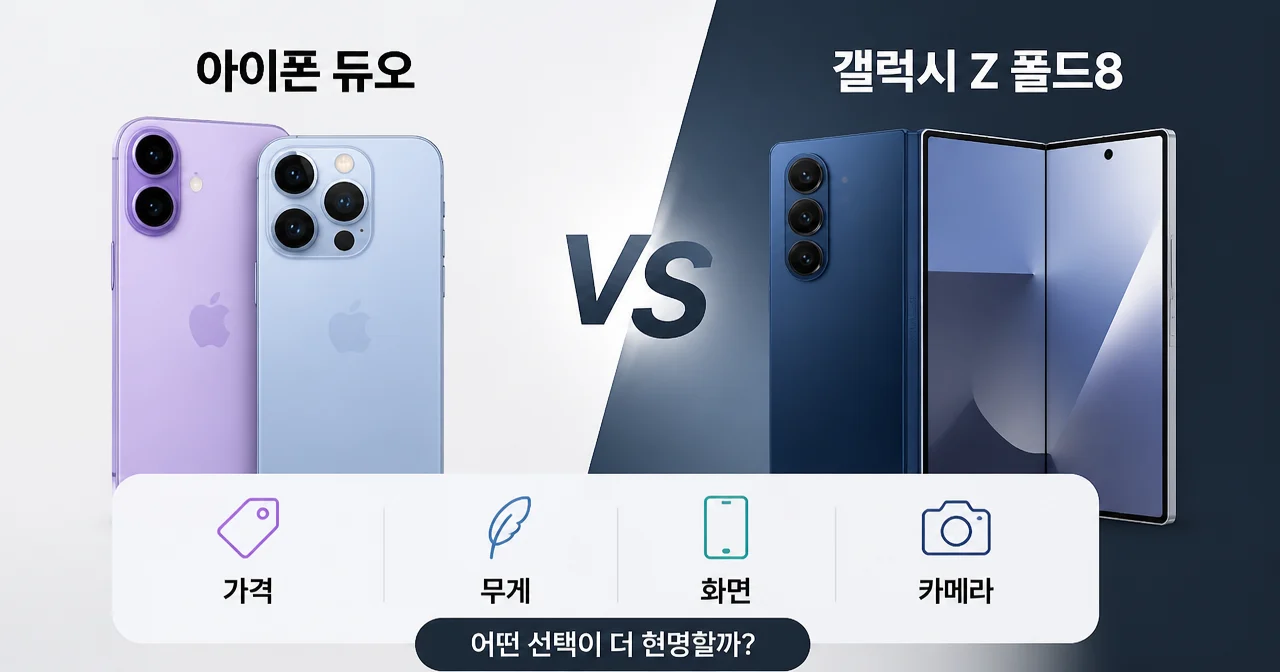 아이폰 듀오 갤럭시 Z 폴드8